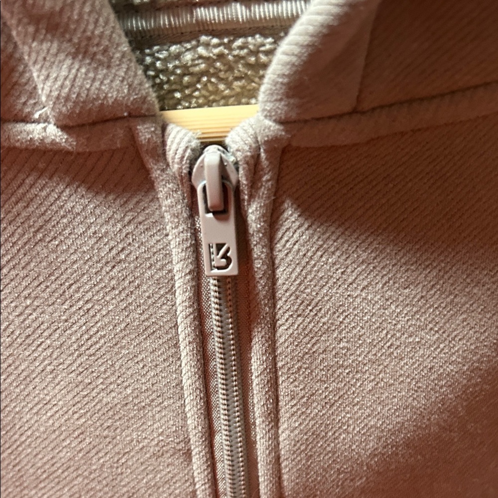 BuffBunny Neutral Zip-Up Hoodie in Light Taupe - Picture 6 of 8